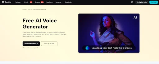 AI Anchor Voice in CapCut PC