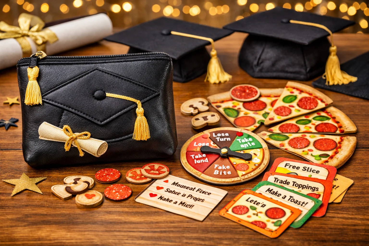 graduations pouch pizza purchase game zippergitsfh